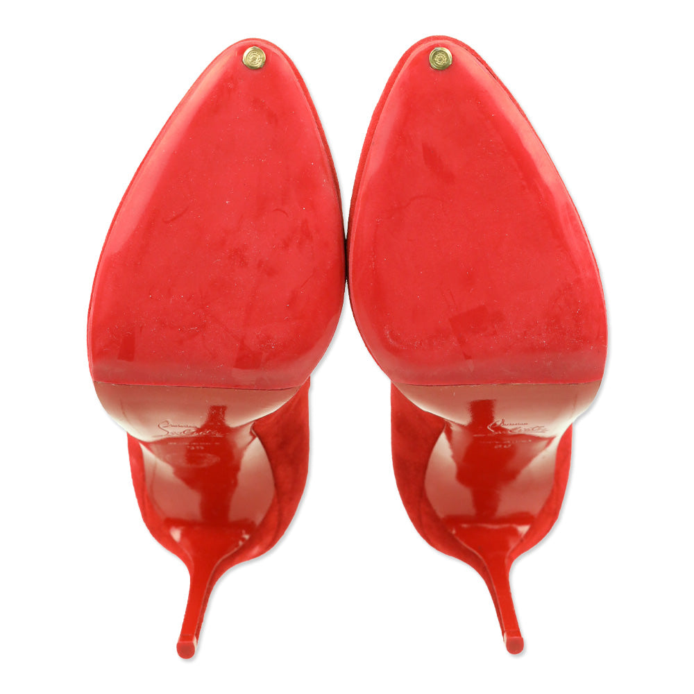 Christian Louboutin Red Suede Pumps