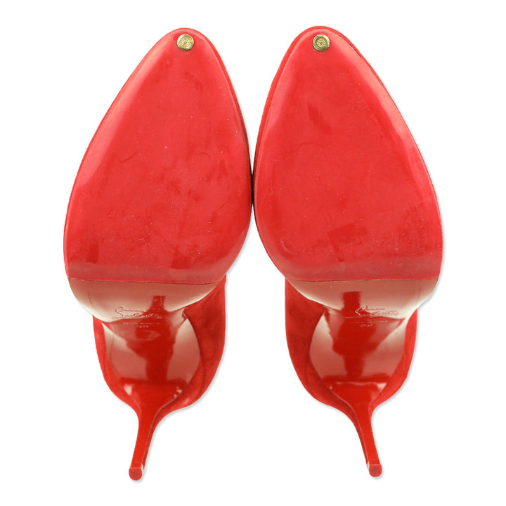 Christian Louboutin Red Suede Pumps