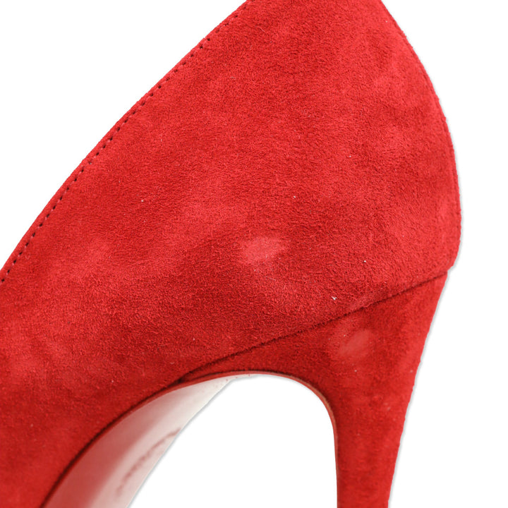 Christian Louboutin Red Suede Pumps