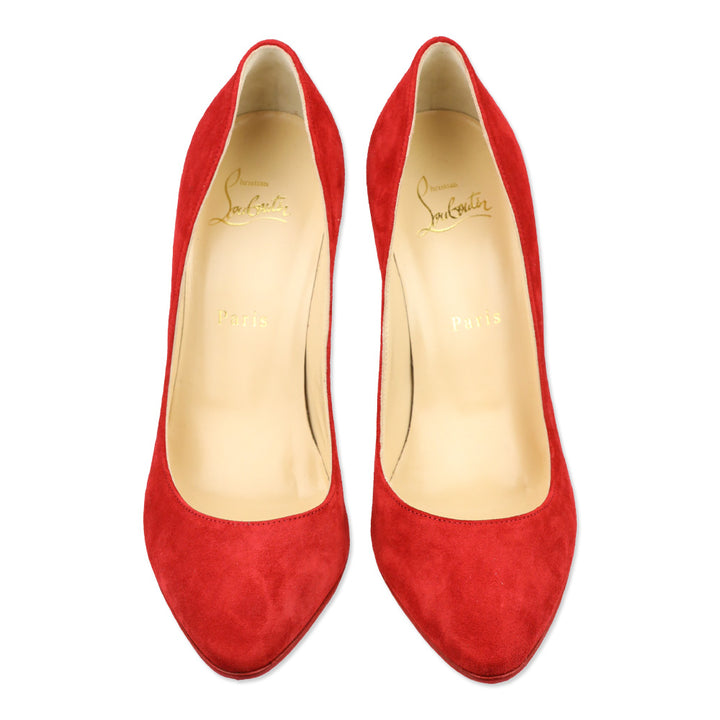 Christian Louboutin Red Suede Pumps