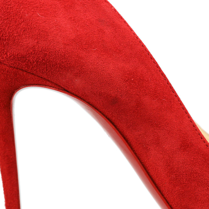 Christian Louboutin Red Suede Pumps