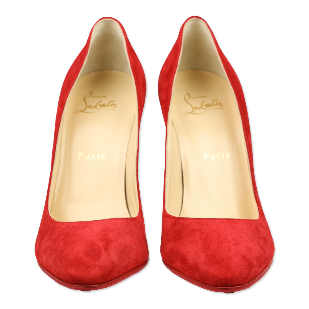Christian Louboutin Red Suede Pumps