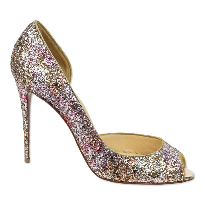Christian Louboutin Rose Gold Glitter Demi You 100 Pumps
