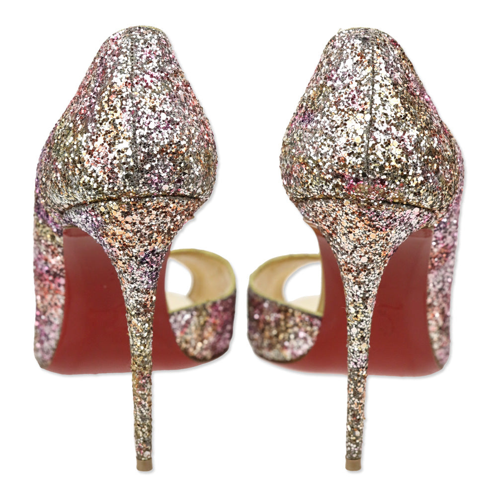 Christian Louboutin Rose Gold Glitter Demi You 100 Pumps