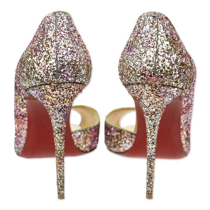 Christian Louboutin Rose Gold Glitter Demi You 100 Pumps