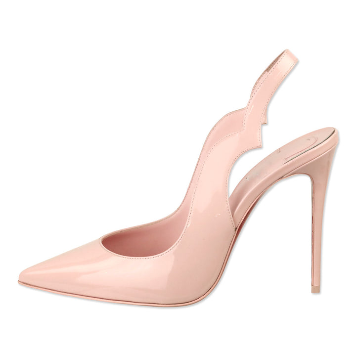 Christian Louboutin Rosy Patent Hot Chick Sling 100 Pump