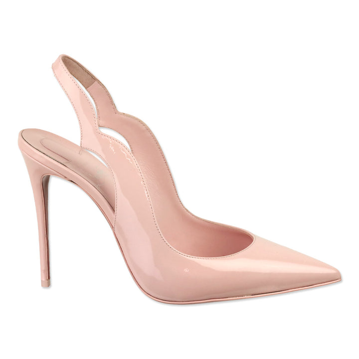 Christian Louboutin Rosy Patent Hot Chick Sling 100 Pump