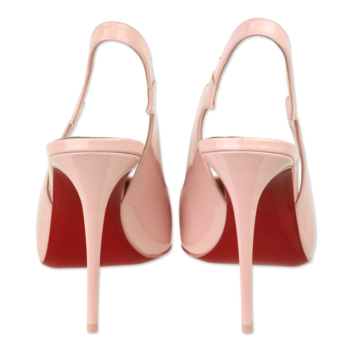 Christian Louboutin Rosy Patent Hot Chick Sling 100 Pump