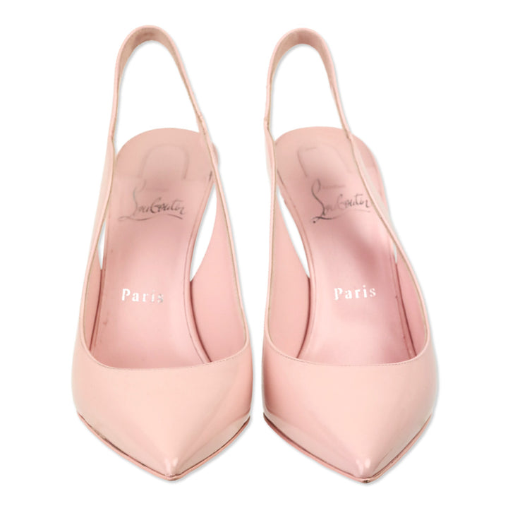 Christian Louboutin Rosy Patent Hot Chick Sling 100 Pump