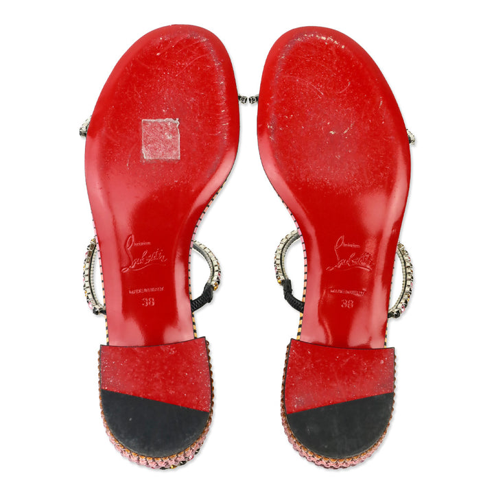 Christian Louboutin Simple Queenie 25 Aftersun Strass Sandals