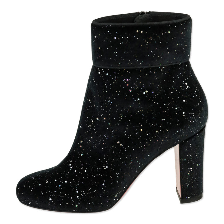 Christian Louboutin Velvet Galactic Moulamax 85 Ankle Booties