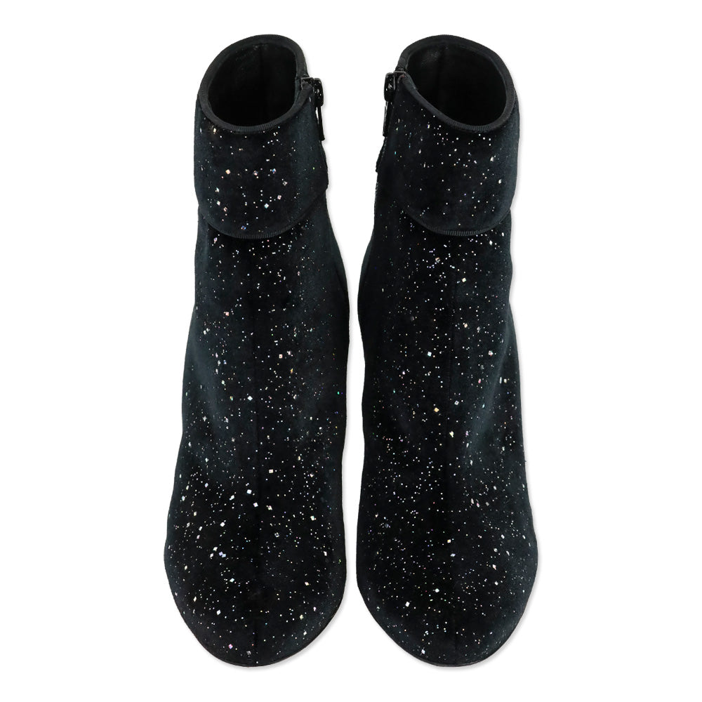 Christian Louboutin Velvet Galactic Moulamax 85 Ankle Booties