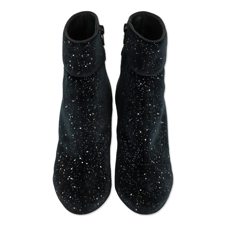 Christian Louboutin Velvet Galactic Moulamax 85 Ankle Booties