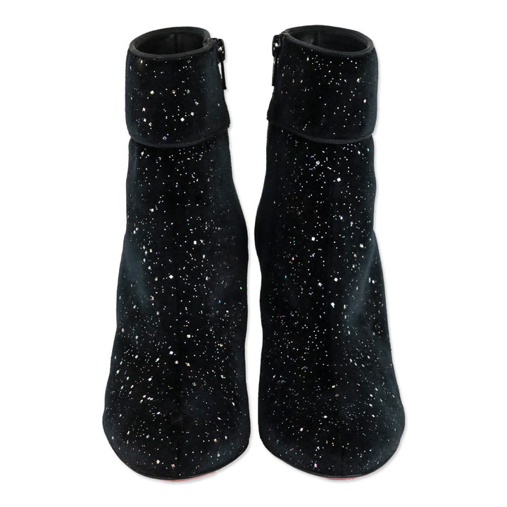 Christian Louboutin Velvet Galactic Moulamax 85 Ankle Booties
