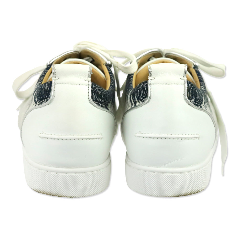 Christian Louboutin Version Blue Ivoire Louis Junior Spikes Orlato Low Top Sneakers
