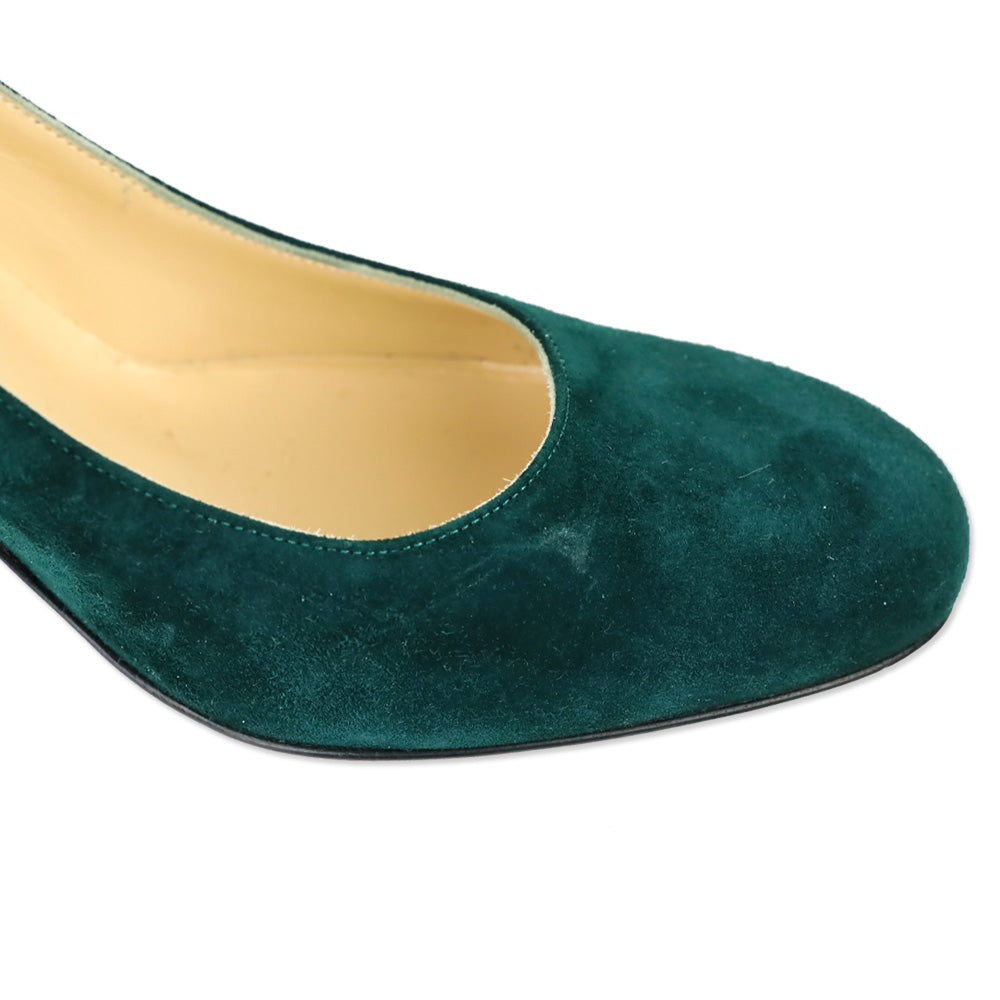 Christian Louboutin Vosges Suede Soval 90 Ankle Strap Pump