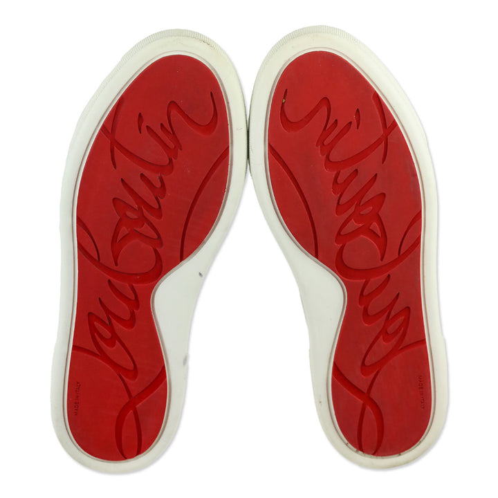 Christian Louboutin White Leather Vieirissima Sneakers