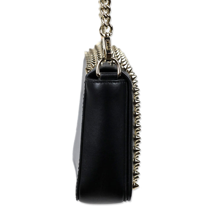 Christian Louboutin Zoompouch Black Calfskin/Gold Spikes Crossbody
