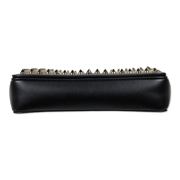 Christian Louboutin Zoompouch Black Calfskin/Gold Spikes Crossbody