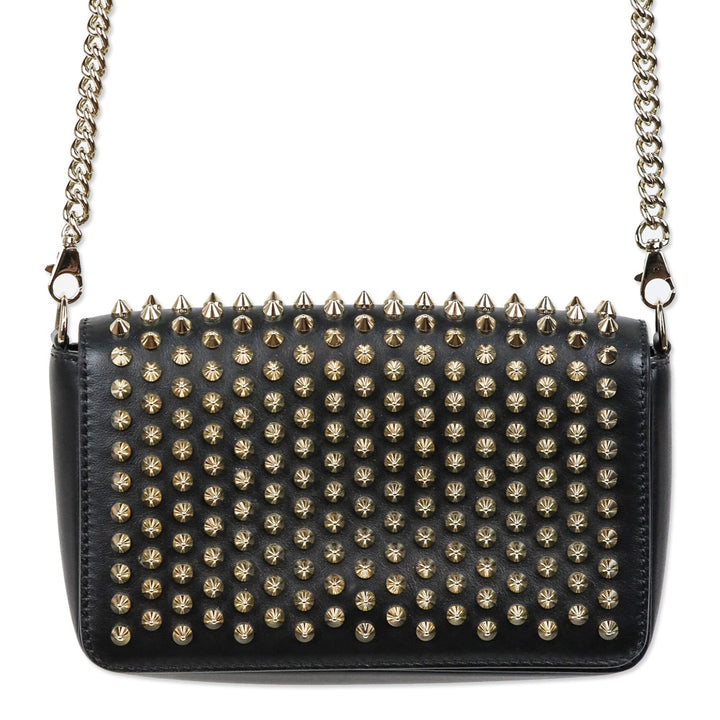 Christian Louboutin Zoompouch Black Calfskin/Gold Spikes Crossbody