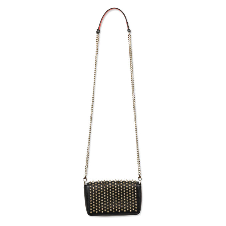 Christian Louboutin Zoompouch Black Calfskin/Gold Spikes Crossbody