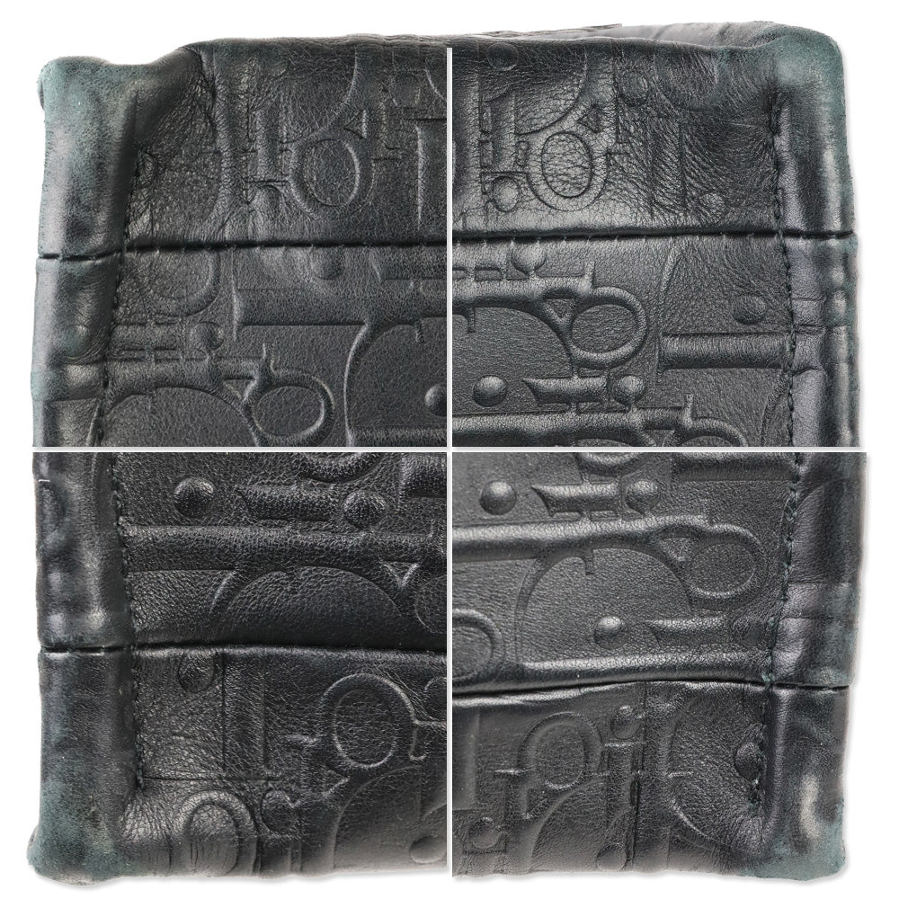 Christian Dior Black Leather Oblique Embossed Large Book Tote