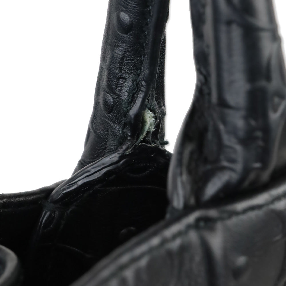 Christian Dior Black Leather Oblique Embossed Large Book Tote