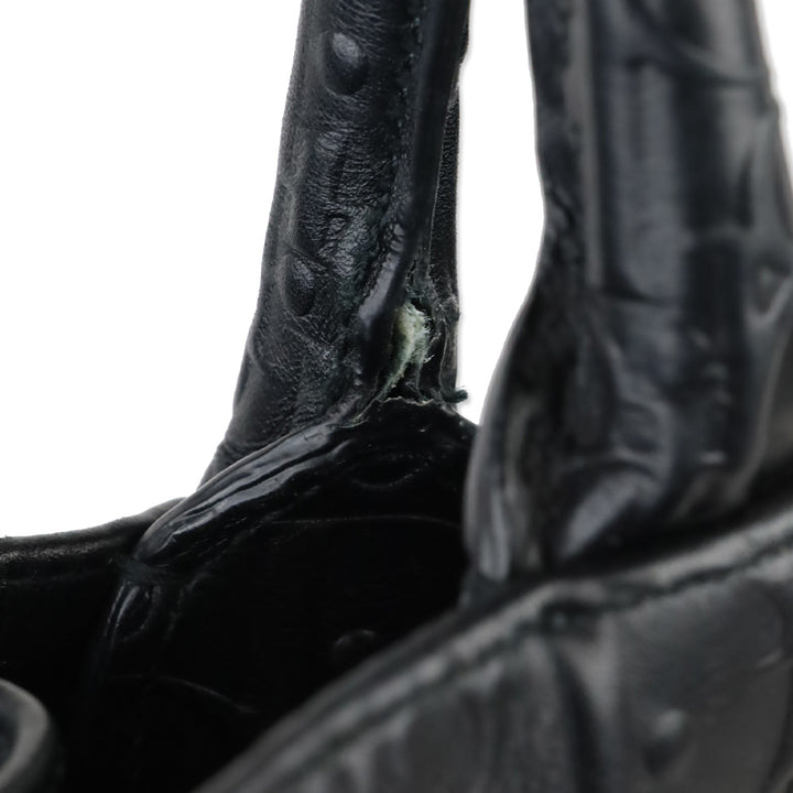 Christian Dior Black Leather Oblique Embossed Large Book Tote