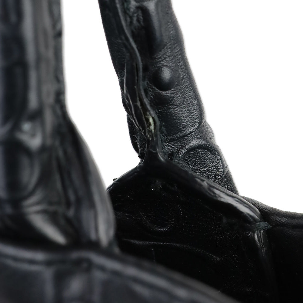 Christian Dior Black Leather Oblique Embossed Large Book Tote