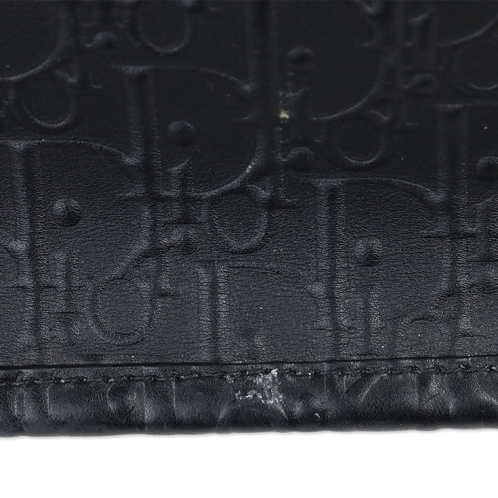 Christian Dior Black Leather Oblique Embossed Large Book Tote