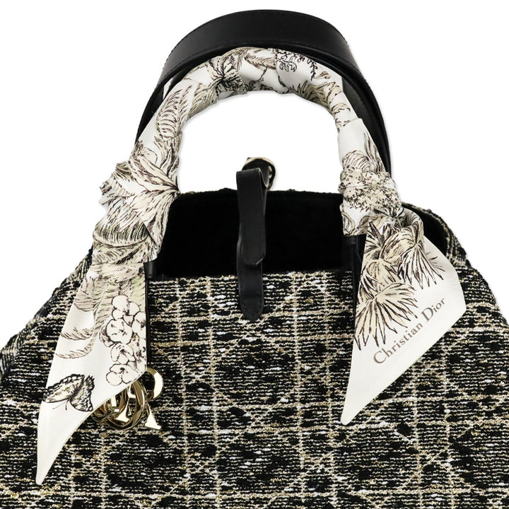 Christian Dior Cream Dioriviera Toile de Jouy Palms Mitzah Scarf