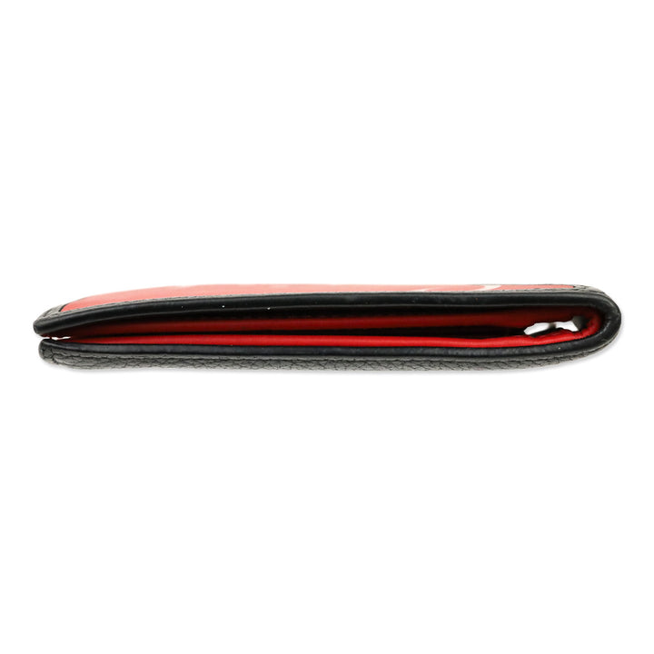 Christian Louboutin Loubi Rubber and Grained Calfskin Coolcard Wallet