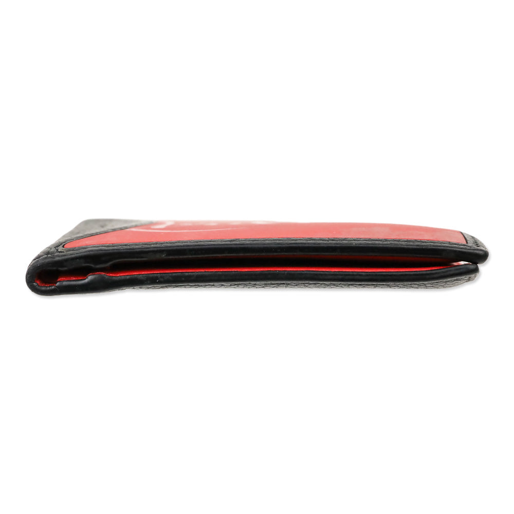 Christian Louboutin Loubi Rubber and Grained Calfskin Coolcard Wallet