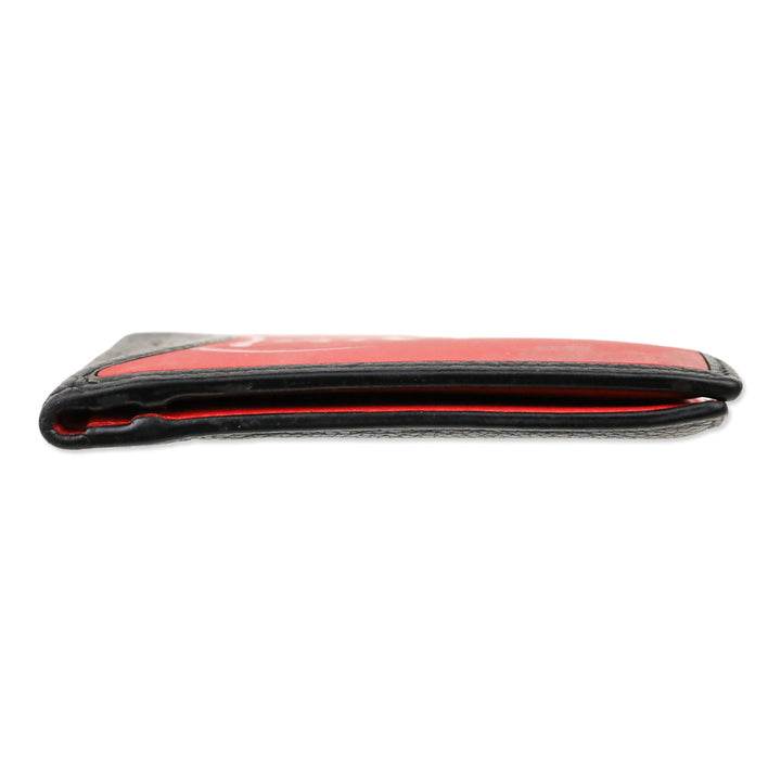 Christian Louboutin Loubi Rubber and Grained Calfskin Coolcard Wallet