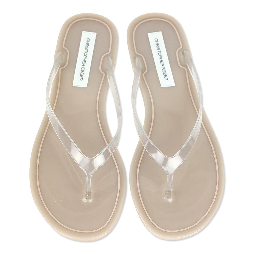 Christopher Esber Dune Clear Jo Flip Flops