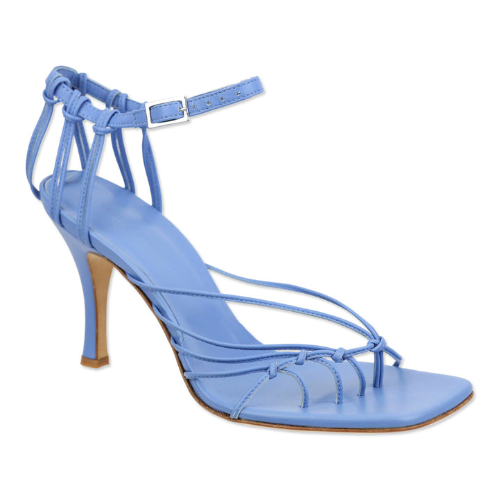 Christopher Esber Lapis Blue Valletta Strappy Leather Sandals