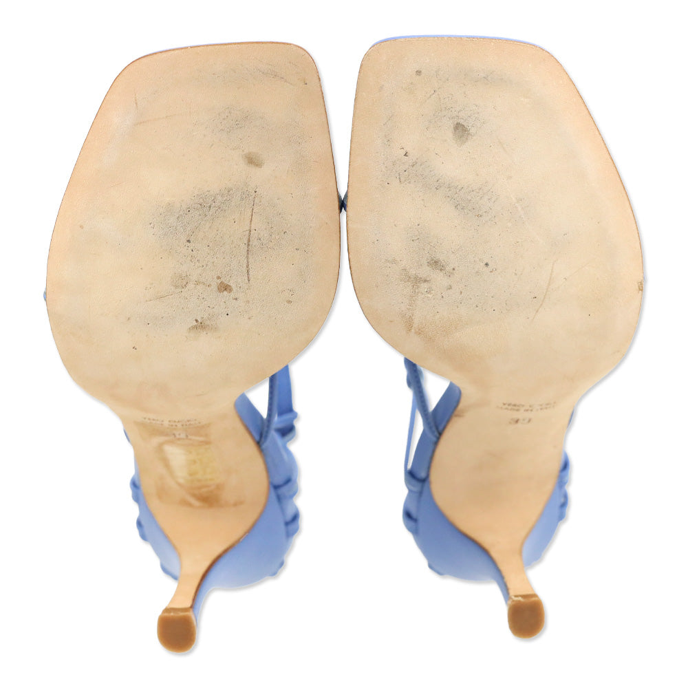 Christopher Esber Lapis Blue Valletta Strappy Leather Sandals
