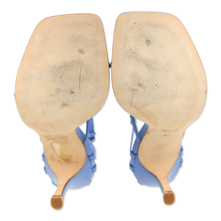 Christopher Esber Lapis Blue Valletta Strappy Leather Sandals