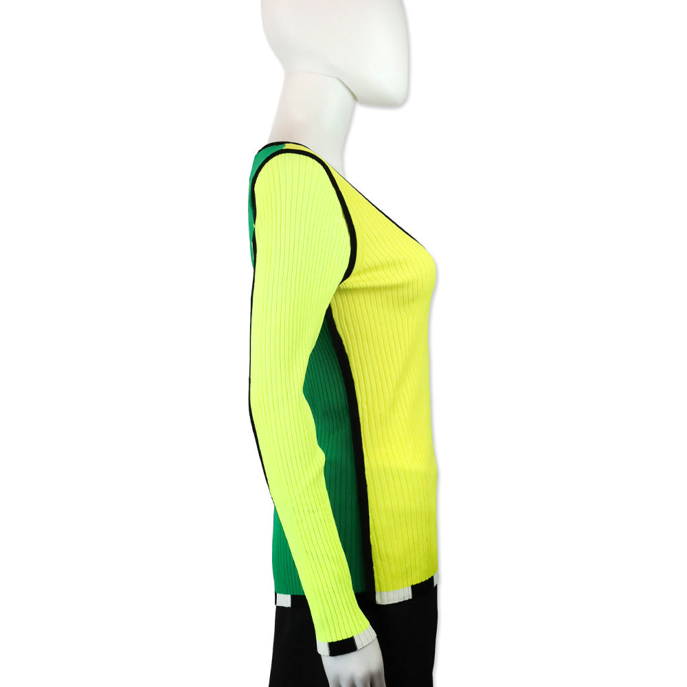 Christopher John Rogers SS21 Color-block Ribbed-knit Sweater