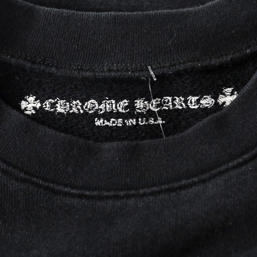 Chrome Hearts x Matty Boy "Flower Chomper" Black Crewneck Sweatshirt