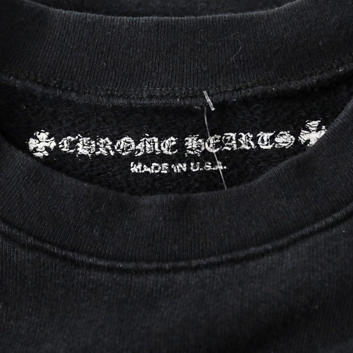 Chrome Hearts x Matty Boy "Flower Chomper" Black Crewneck Sweatshirt