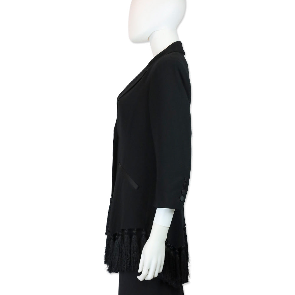 Cinq à Sept Black Violetta Tassel Blazer