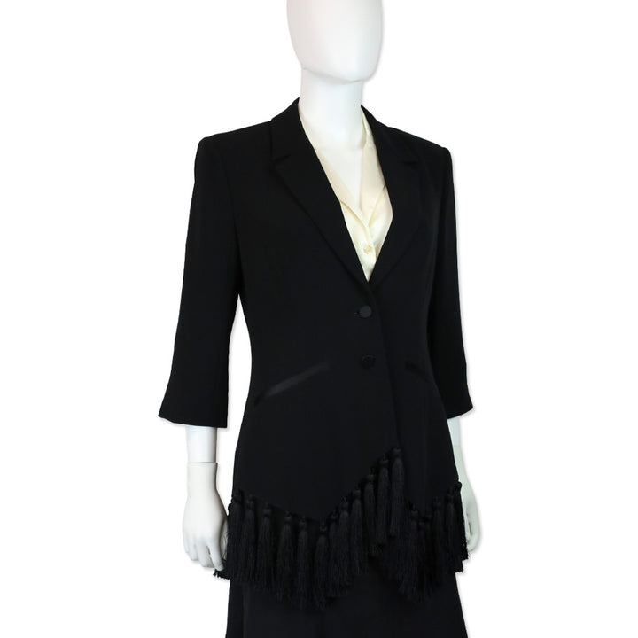 Cinq à Sept Black Violetta Tassel Blazer