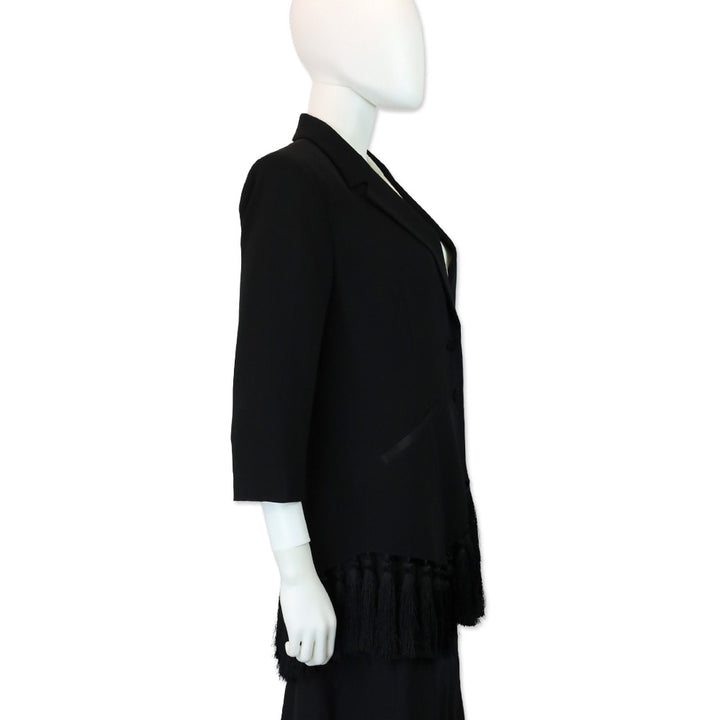 Cinq à Sept Black Violetta Tassel Blazer