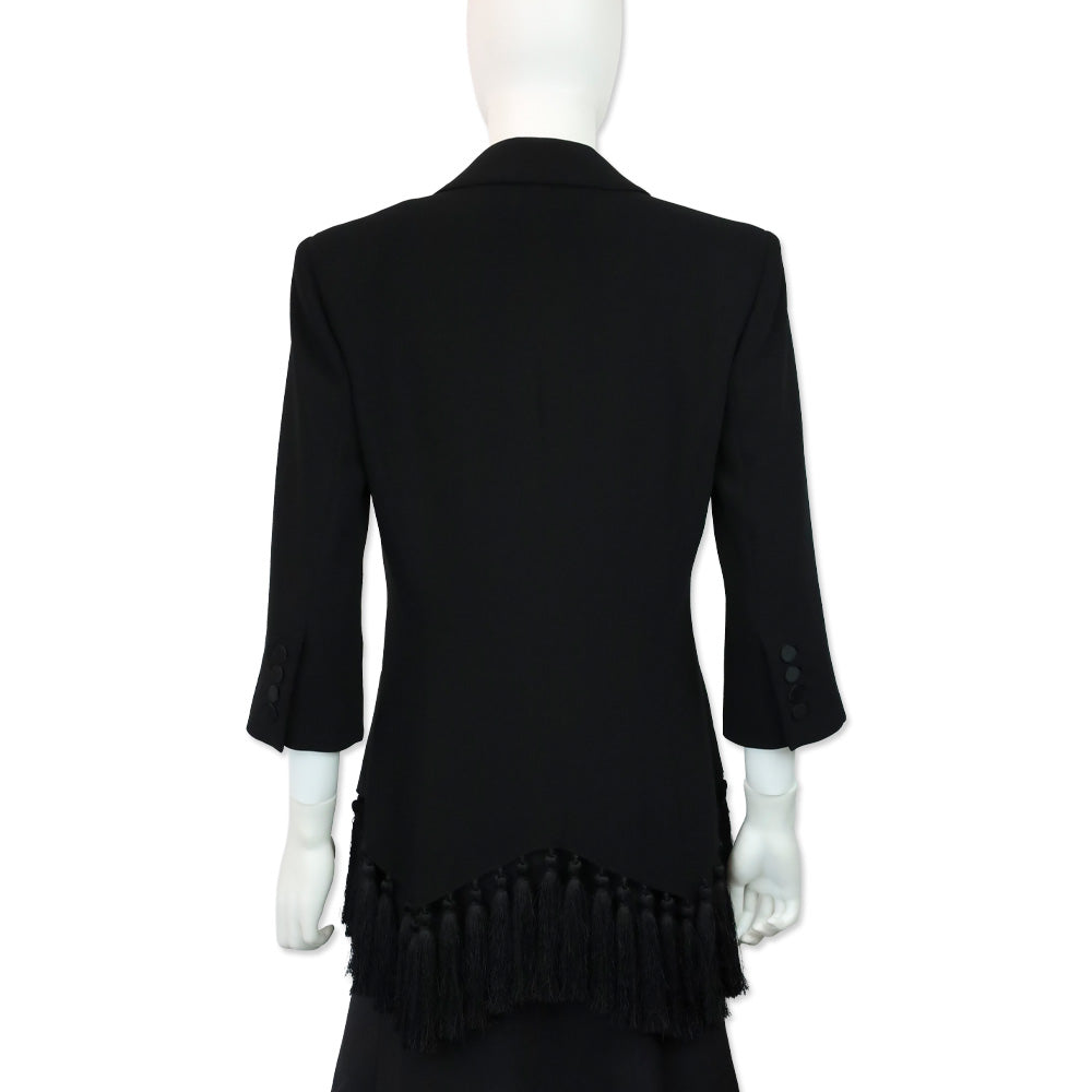 Cinq à Sept Black Violetta Tassel Blazer