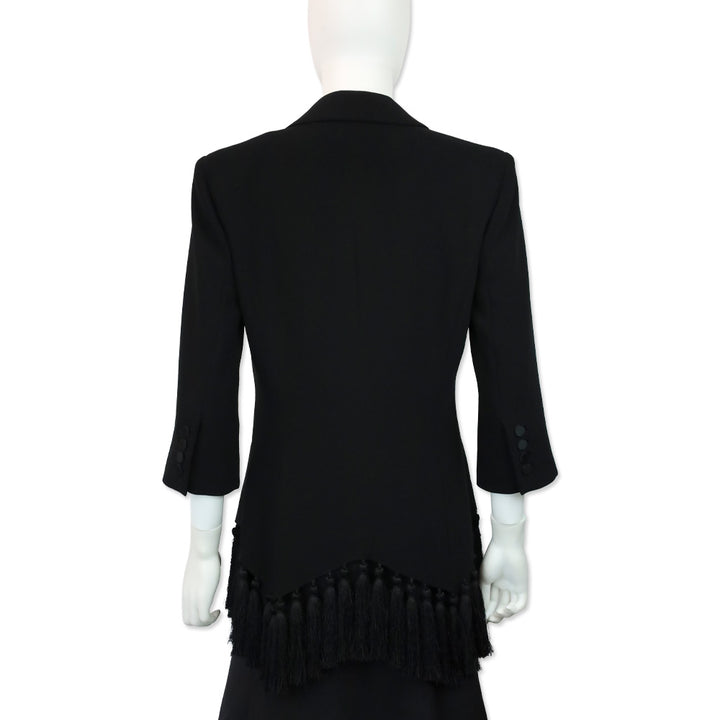 Cinq à Sept Black Violetta Tassel Blazer