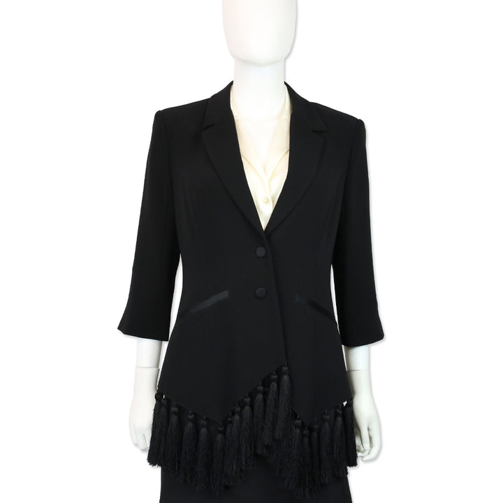 Cinq à Sept Black Violetta Tassel Blazer