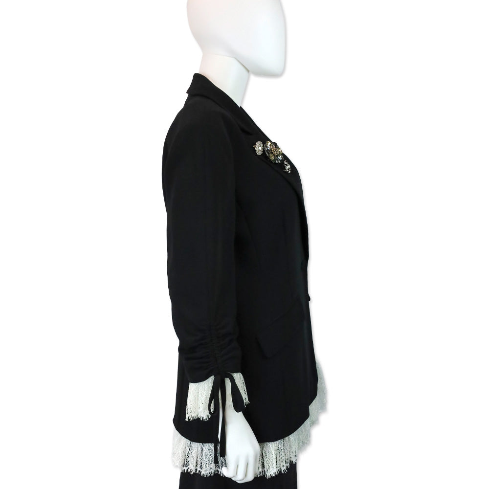 Cinq à Sept Le Petit Lace and Brooch Roxie Blazer