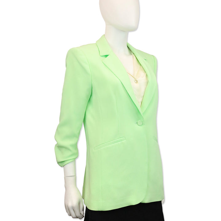 Cinq à Sept Neon Green Crepe Khloe Blazer