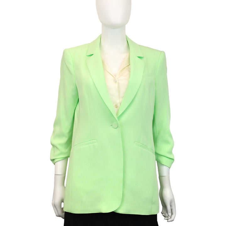 Cinq à Sept Neon Green Crepe Khloe Blazer